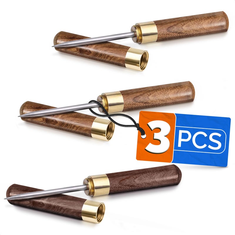 KETAR 3Pcs Ice Pick Stainless Steel Home Bar Tools - Portable Kitchen Equipment Icepick for Ice Bartender Tools Break The Ice Metal Pick Set - Ice Picks for Breaking Ice Tool Countertop Bar Camping Tools - Image 1